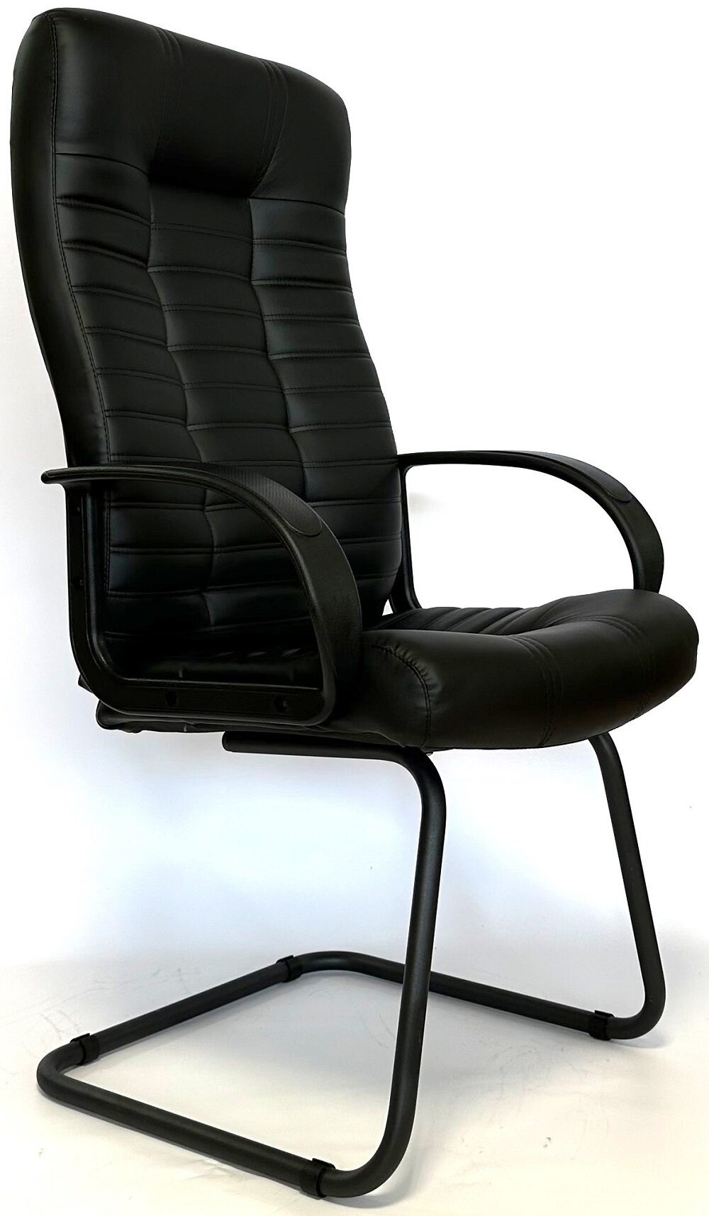 Компьютерное кресло StylChairs Атлант Ультра обивка из натуральной и искусственной кожи чёрное