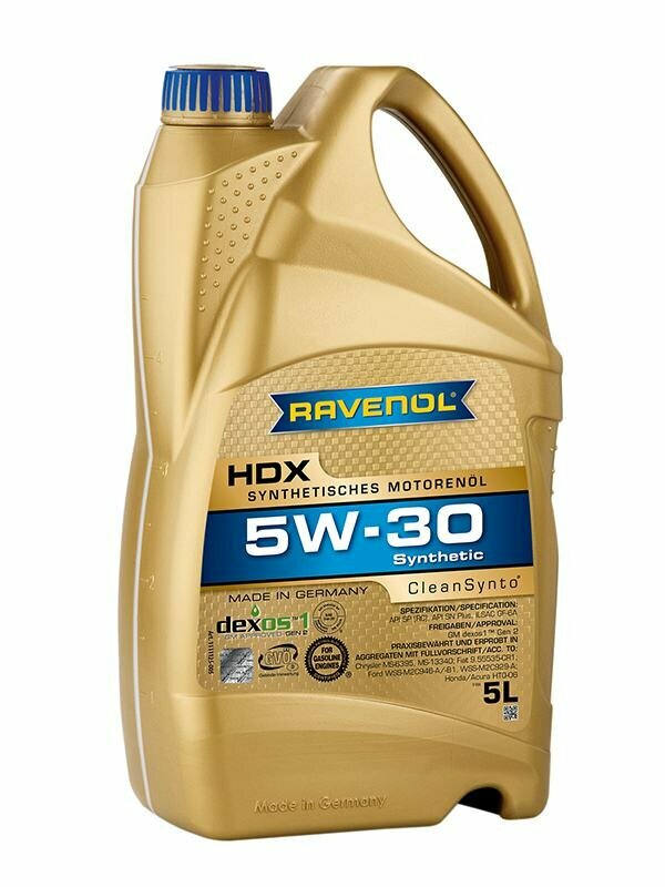 Моторное масло Ravenol HDX 5W-30 5 л, артикул 1111125-005-01-999