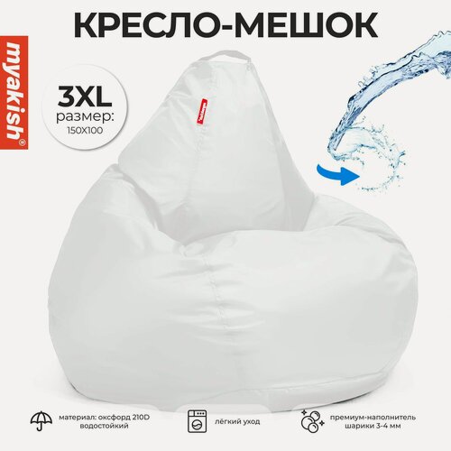 Изображение товара Кресло-мешок Myakish "Оксфорд", наполнитель пенополистирол, цвет белый, L
