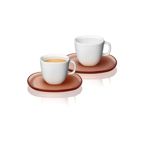 Набор Nespresso Lume из двух чашек 80 мл и блюдец из фарфора 6500₽