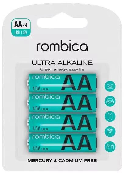 Батарейка Rombica Ultra Alkaline (AA, 4 шт.) (AB-LR06A)