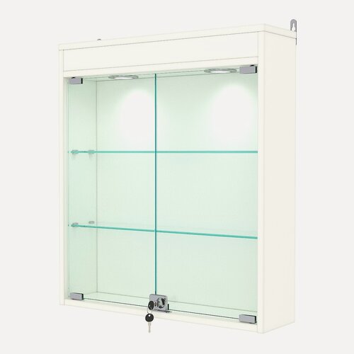 Изображение товара Витрина настенная №1-3А с подсветкой, Белый. Производитель товара - компания Westcom.