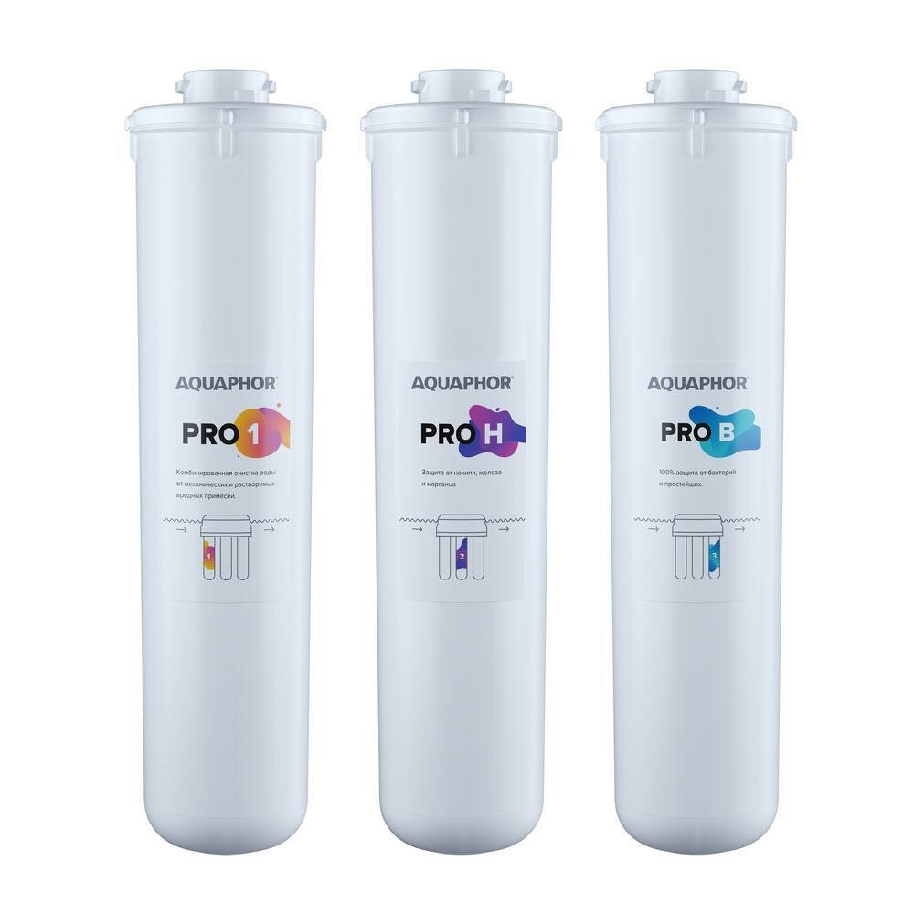 Комплект модулей Pro 1-Pro Н-Pro B сменных фильтрующих для Аквафор ECO H PRO, 518541 (212543) АКВАФОР