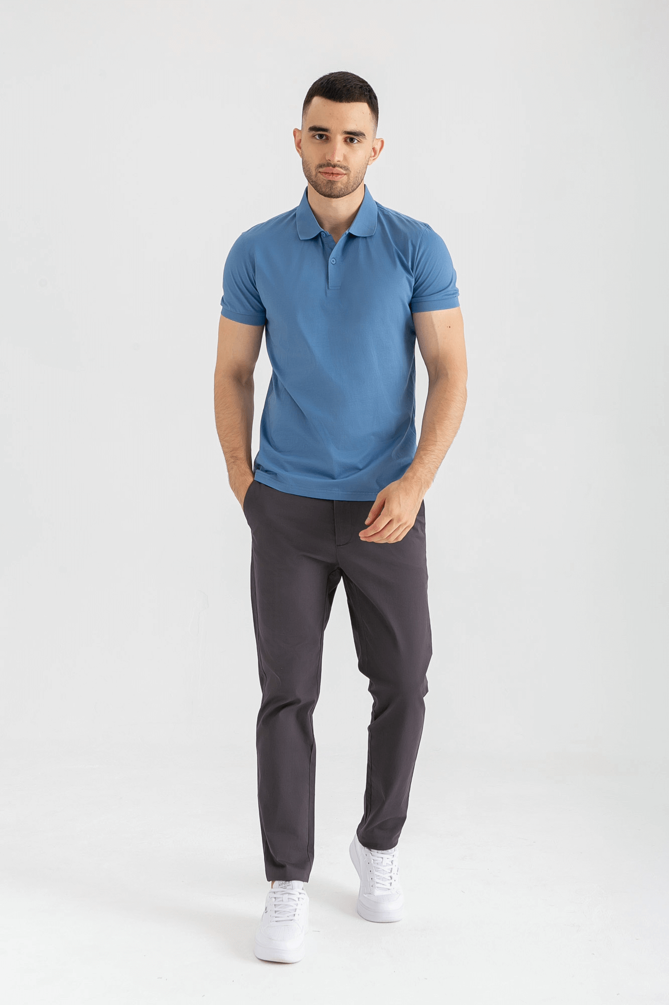 Поло спортивное TERRA PRO, размер S, blue — фото 1