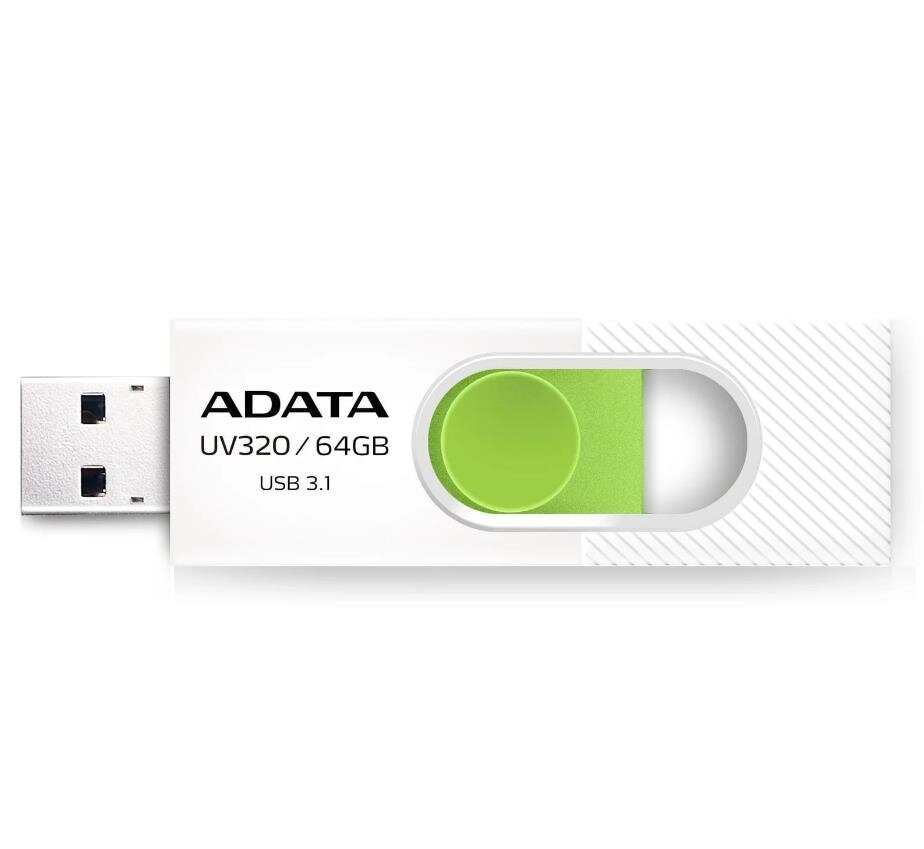 Флеш накопитель 64GB USB 3.2 Gen1 AUV320-64G-RWHGN White/Green