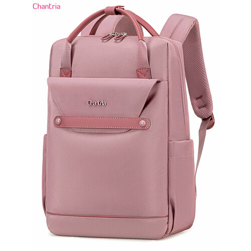 Рюкзак женский городской школьный для ноутбука розовый непромокаемый ежедневный стильный