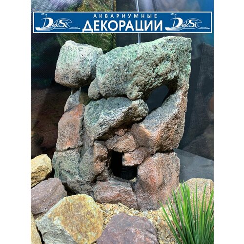 Декорация для аквариума и террариума Гранит, Грот DEKSI угловой маскирующий элемент для фильтра, арт. №1195