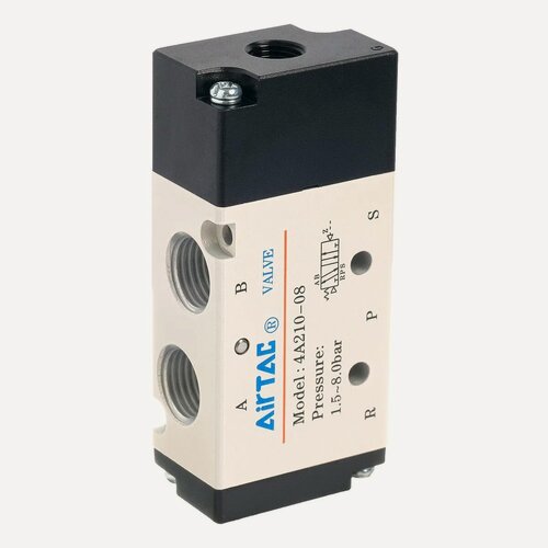Изображение товара 4A21008G (4A210-08) пневмораспределитель Airtac 5/2, моностабильный, G1/4 с пневмоуправлением