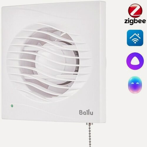 Изображение товара Вентилятор вытяжной Ballu BAF-AR 100 VP с обратным клапаном и тяговым выключателем