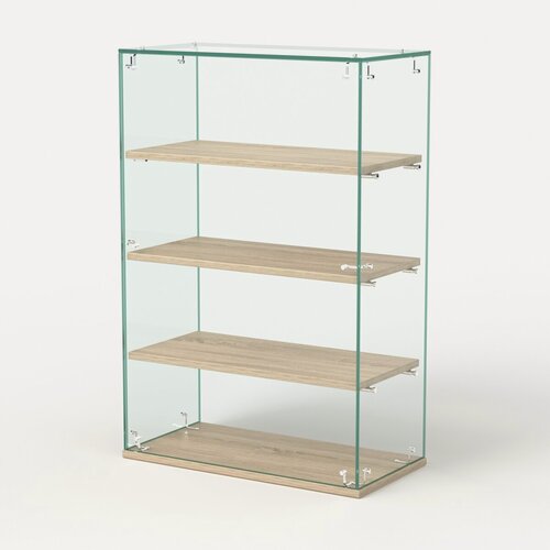 Изображение товара Витрина "сладость" №4А-О-П для выпечки настольная с прямыми полками без дверок пдсп, Дуб Сонома