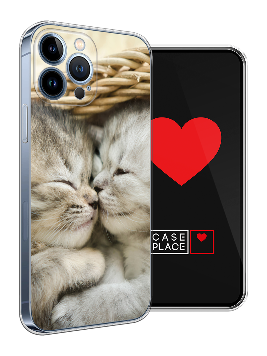 Чехол на Apple iPhone 13 Pro Max / Айфон 13 Про Макс с принтом Милые котята — фото 1