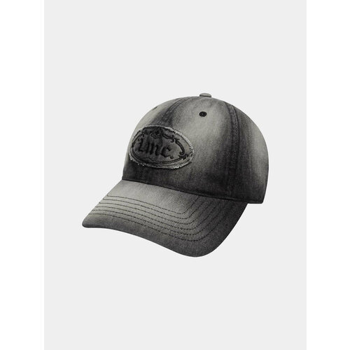 фото Кепка lmc washed denim gothic oval 6panel для мужчин и женщин, размер onesize, черный/серый