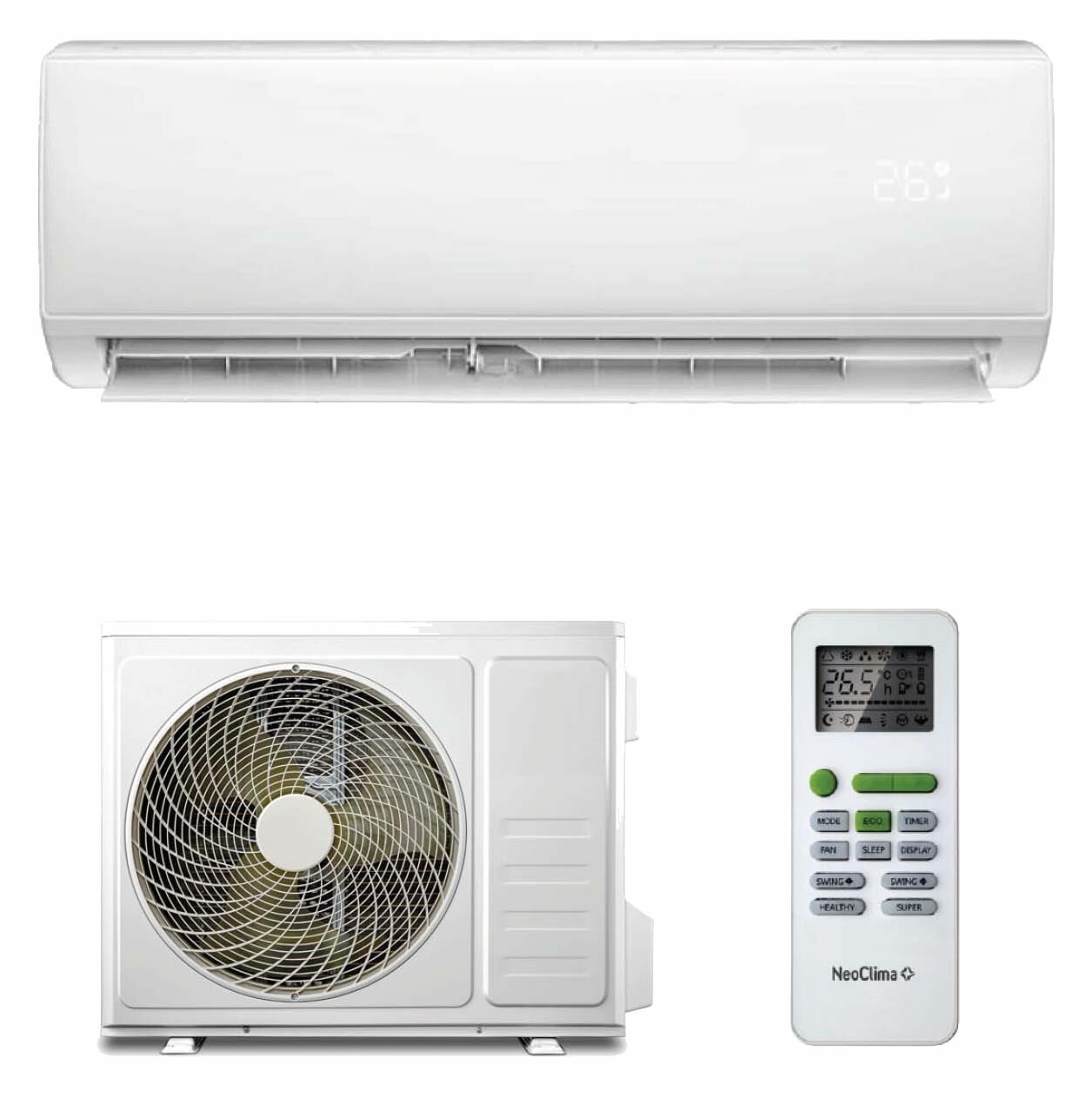 Сплит-система NeoClima Plasma NS/NU-HAL12F32 white до 35 кв/м, on/off
