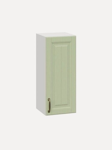 Изображение товара Кухонный модуль навесной, шкаф Флоренс с полками, с доводчиками, 35х29.6х72 см, Белый / Фисташковый структурный