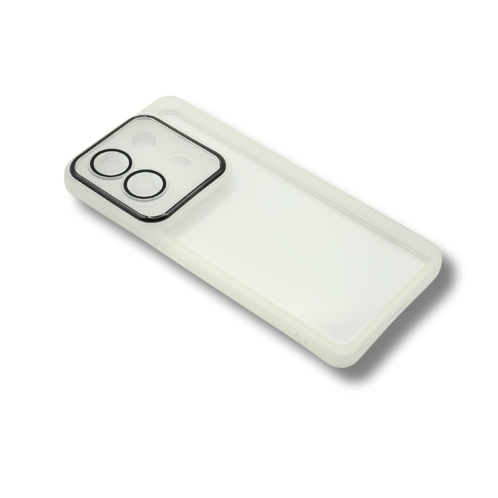 Чехол для Xiaomi Redmi Poco Х6, прозрачный, силиконовый, с защитой камеры