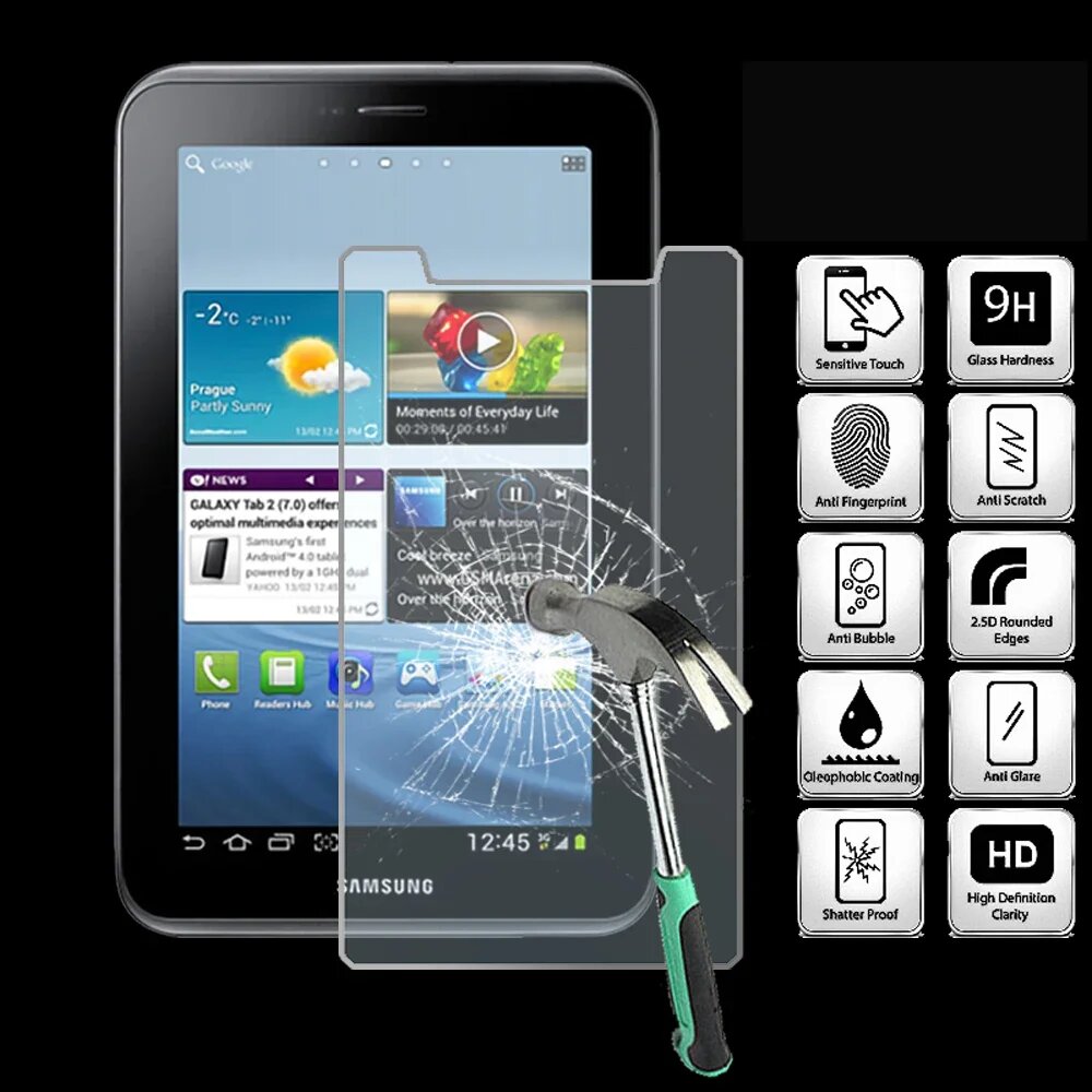 Для Samsung Galaxy Tab 2 7,0 p3100-9H Защитная пленка из закаленного стекла для планшета Взрывозащищенная пленка для экрана