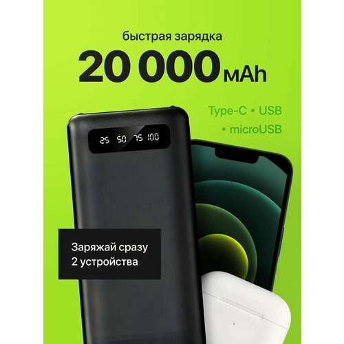 Xiaomi Mi внешний портативный аккумулятор 20000 mAh мощный повербанк с фонариком и дисплеем зарядное устройство powerbank быстрая зарядка для телефона 989₽