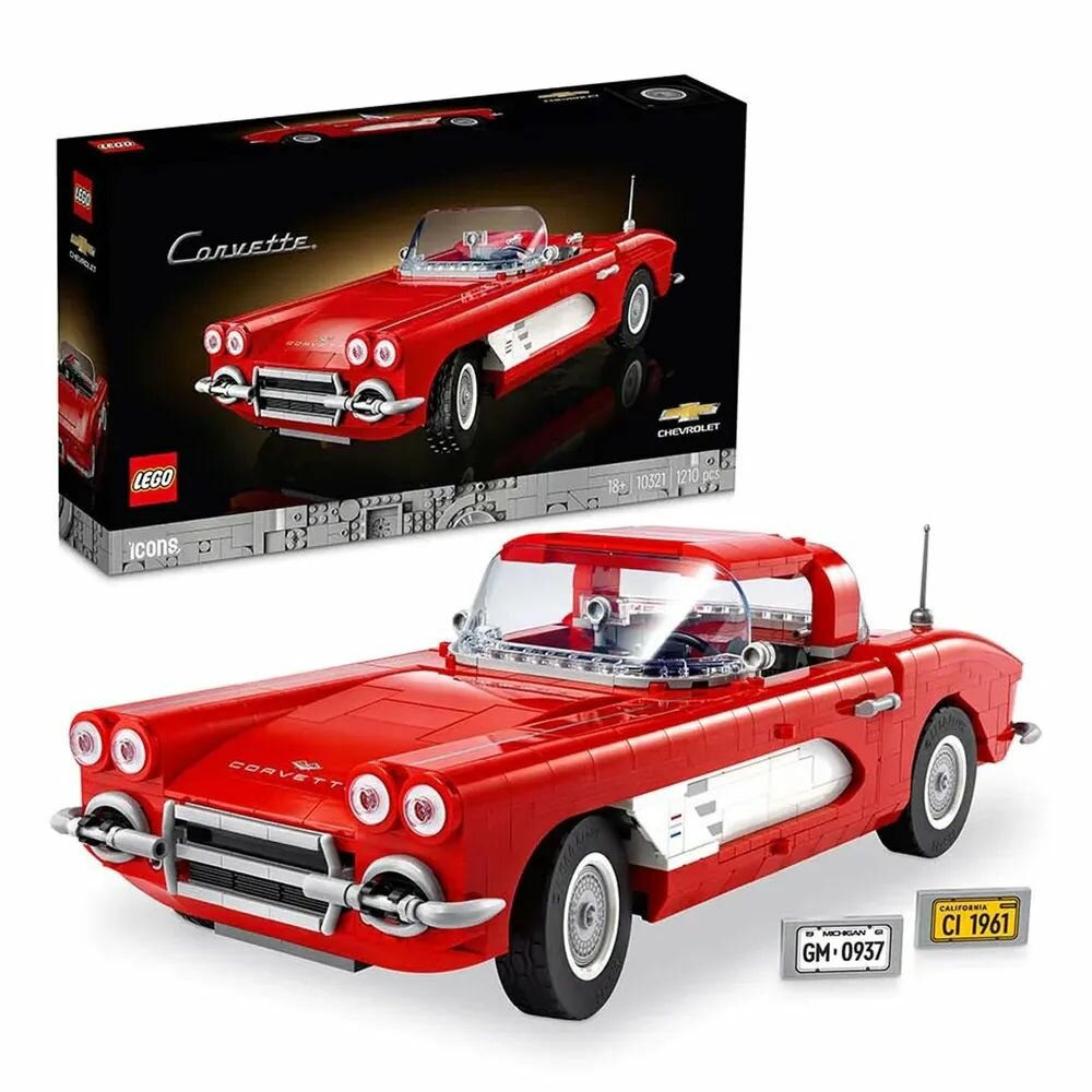Конструктор Lego Icons Chevrolet Corvette 10321, 1210 деталей, от 18 лет