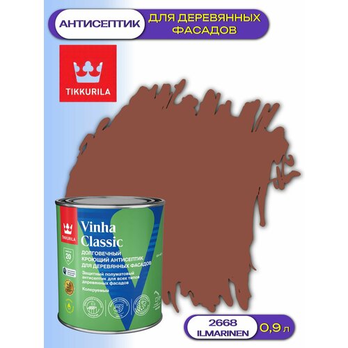 фото Кроющий антисептик / краска для деревянных фасадов tikkurila vinha classic (0,9л) 2668 ilmarinen