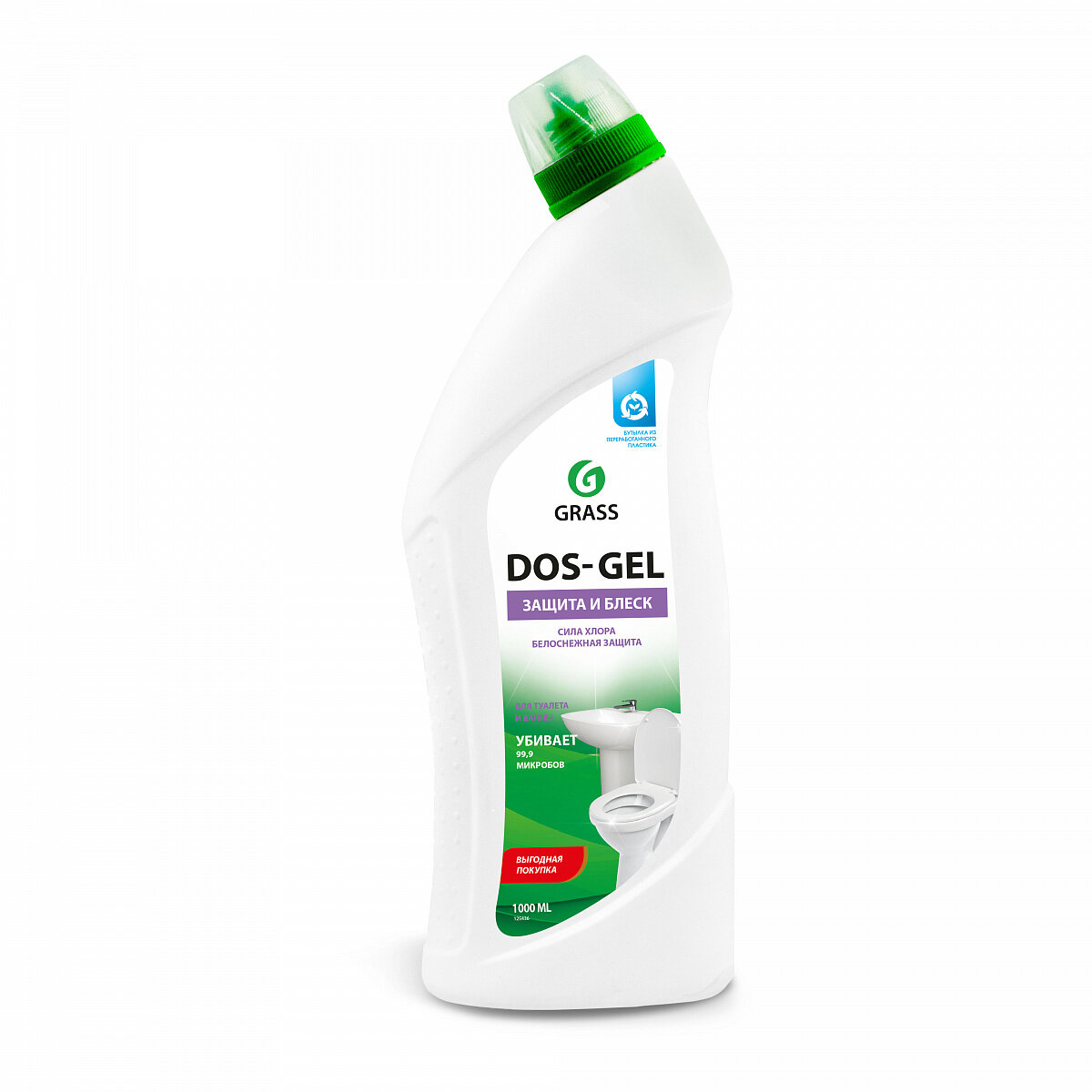 Чистящий гель GRASS "DOS GEL", антибактериальный, для душевых кабин, 1 л