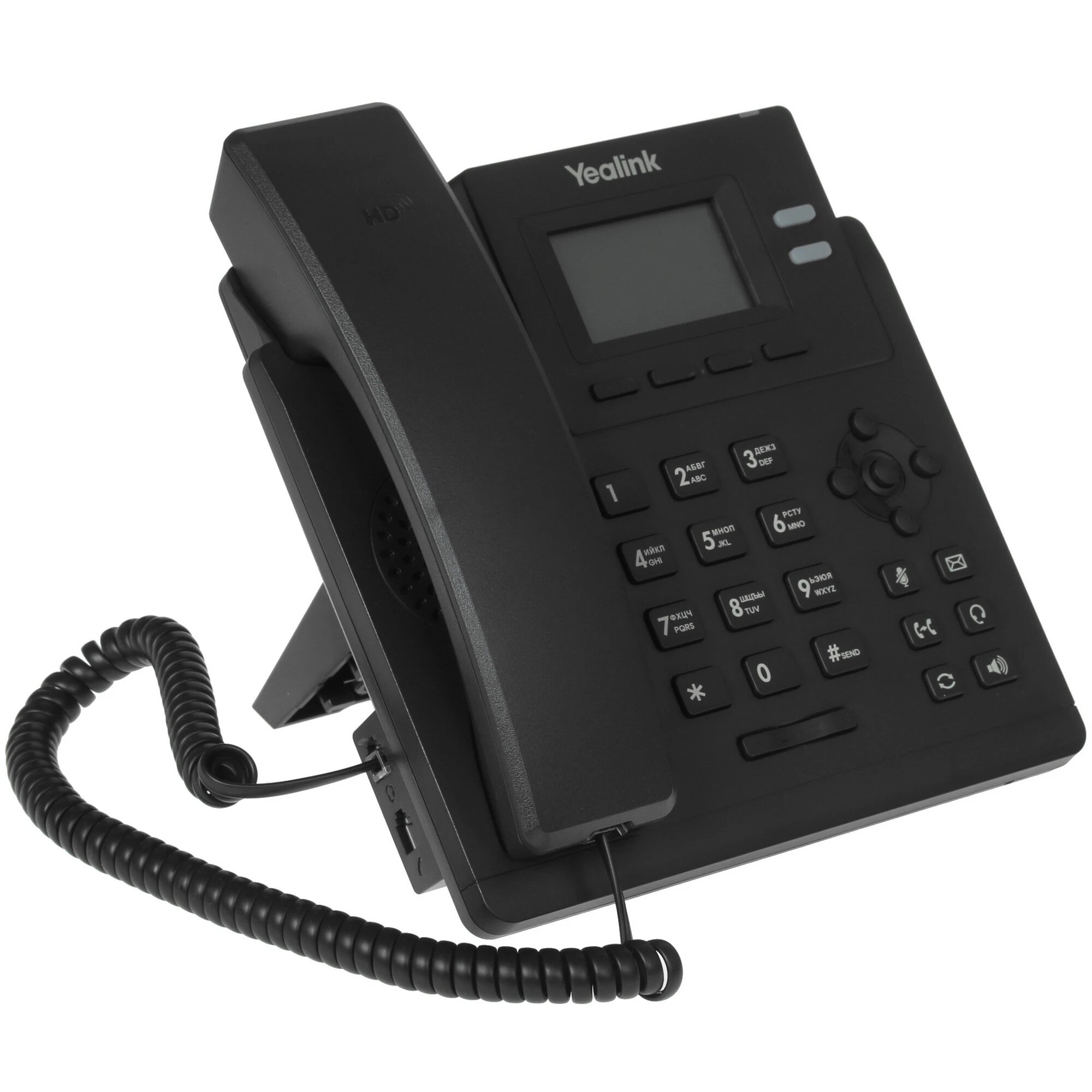 Телефон IP Yealink SIP-T31, черный, конференц-связь, дисплей