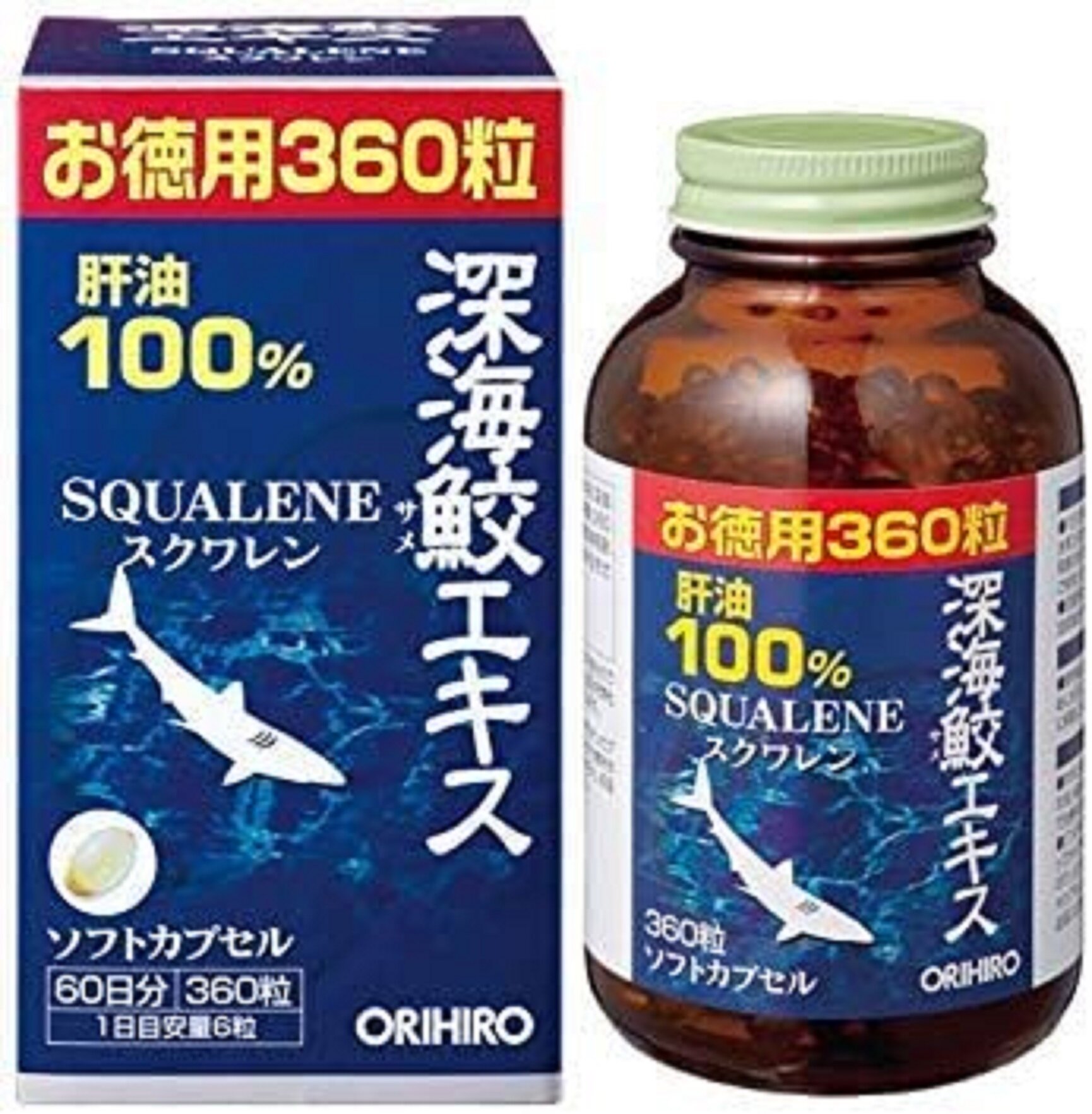 Orihiro Squalene Акулий сквален 360 таб.