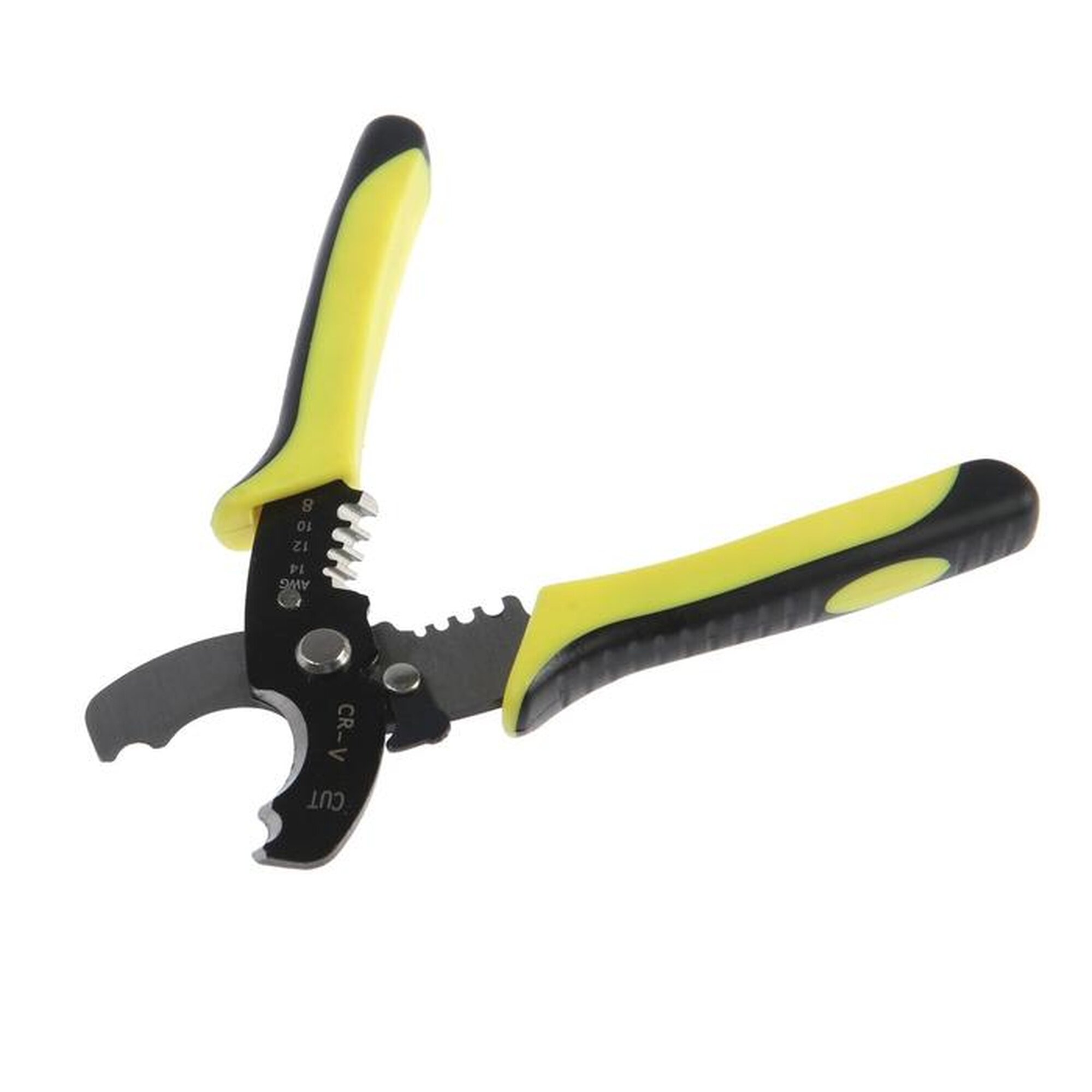 Кабелерез тундра сталь 65Mn до 10 мм снятие изоляции 1.5 - 6 мм2 2К рукоятки 180 мм