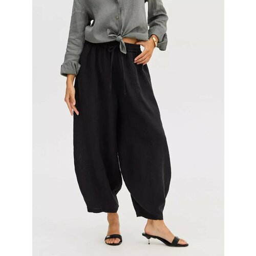 фото Брюки багги norveg linen, размер m-l/46-48, черный