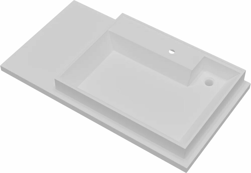 Раковина над стиральной машиной СаНта Юпитер 90 R с левым крылом прямоугольная белая российская