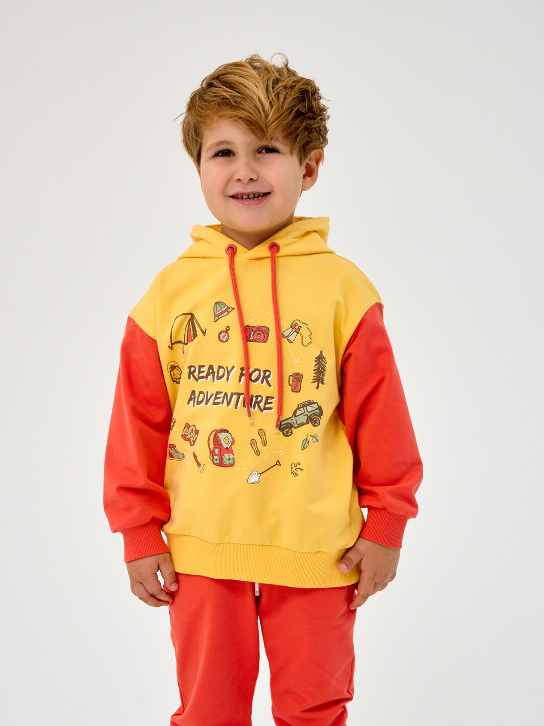 Толстовка neo, размер 110, красный — фото 1