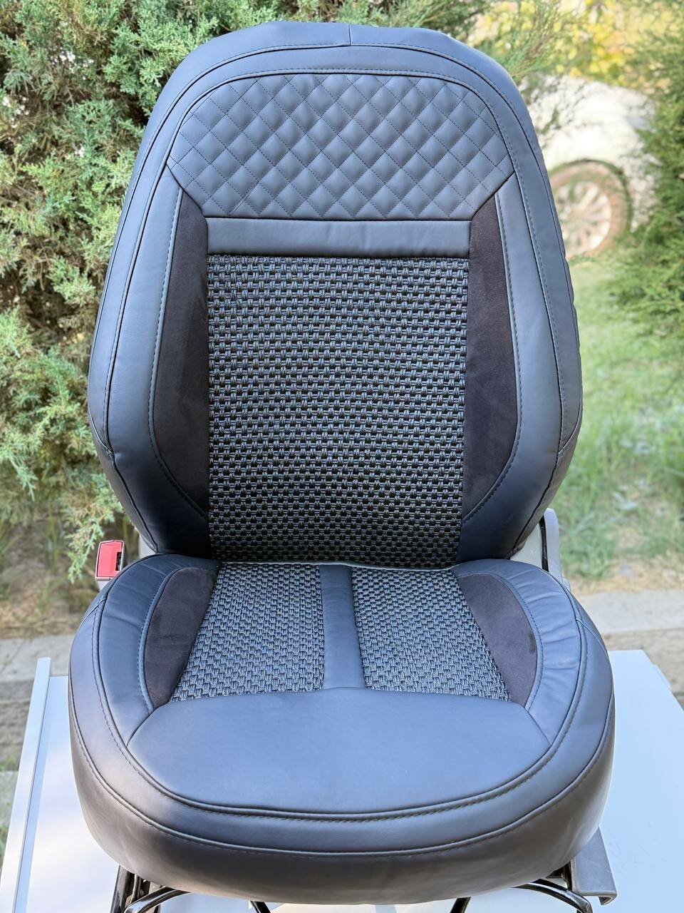 Авточехлы Cardinar Scorpion, для Lacetti/Gentra/Cobalt/Spark/Nexia/Onix/Monza, эко-кожа, велюр