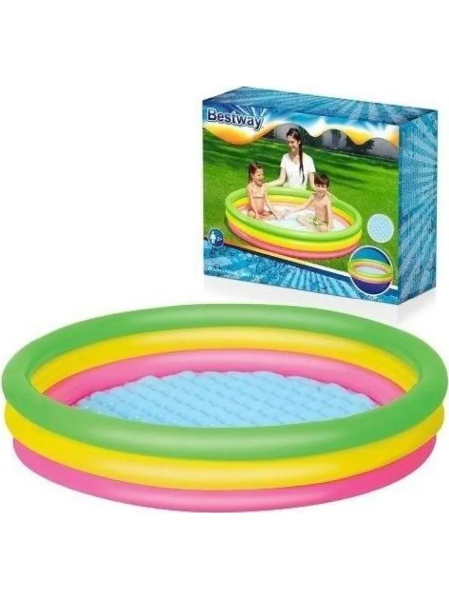 Бассейн надувной 51103 152х30 см с надувным дном 211л