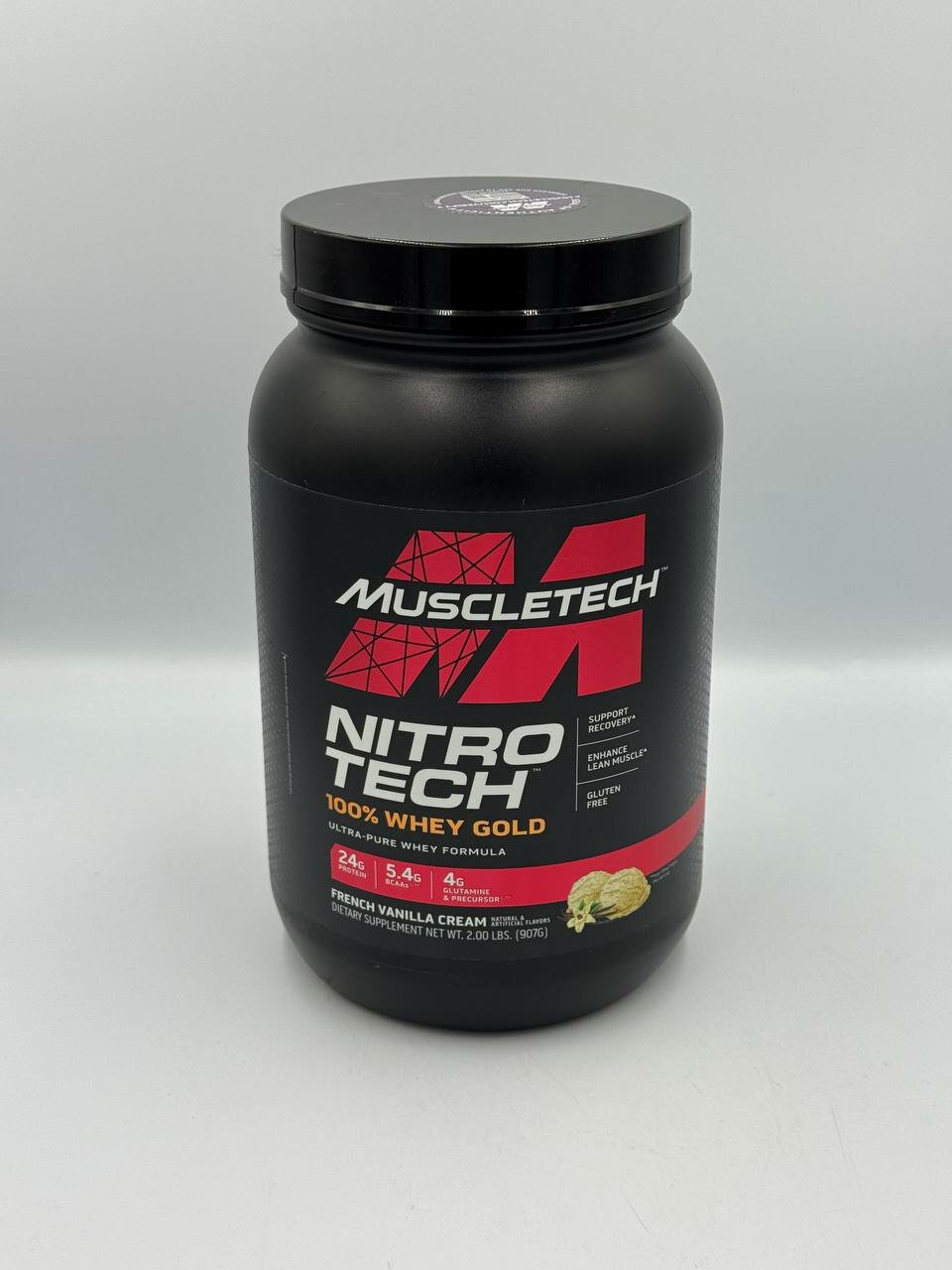 Muscletech 100% Whey gold 907g vanille вкус ванил для роста мыщц — фото 1