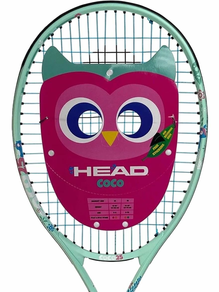 Ракетка Head Coco 25 зеленый Композитный материал 235804SC07 — фото 1