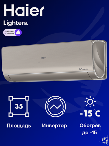 Изображение товара Инверторная сплит-система Haier Lightera AS12NS6ERA-G / 1U12BS3ERA с Wi-Fi модулем ESP32 на 35 м²