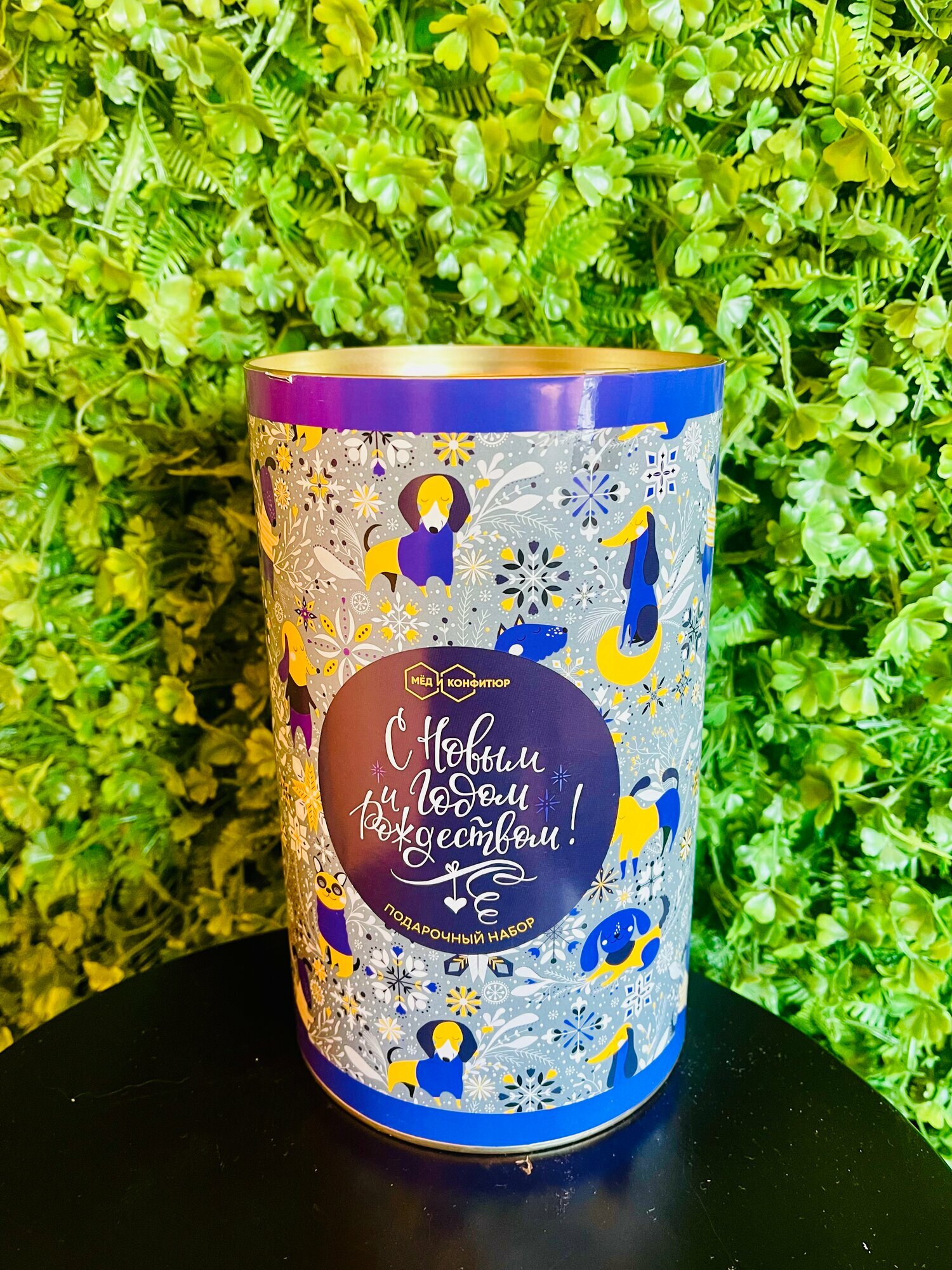 Подарочный новогодний набор "С Новым Годом" (2 банки меда в наборе)