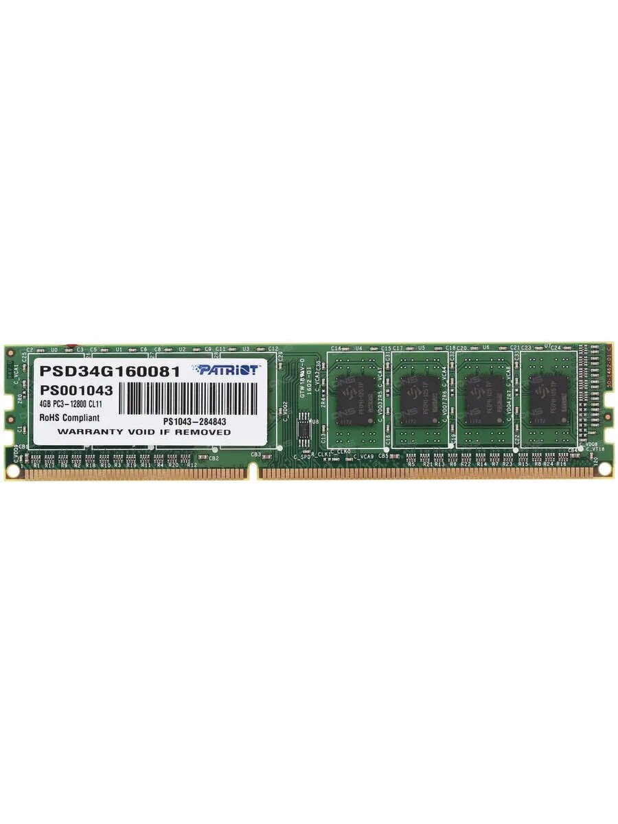 Signature PSD34G160081 4 ГБ DIMM DDR3, 1600