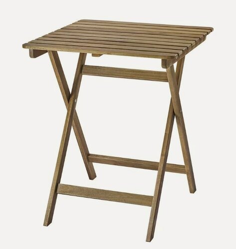 Изображение товара Квадратный стол белая акация "феномен", акация, складной, 62x60х73см