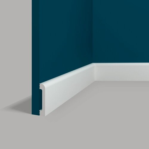 Изображение товара Плинтус-молдинг Перфект Plus P67, наличник, карниз, 6 x 1.2 x 200 см, дюрополимер, белый под покраску, 1 шт