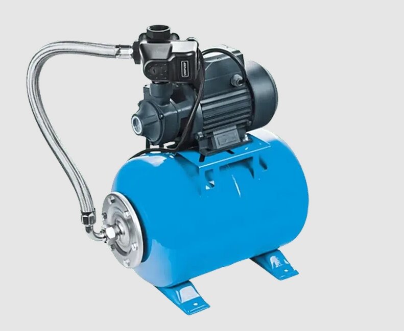 Насосная станция AUTO QB 80 0.75 кВт, 50 м, 2.7 м3/час, бак 24 л, вихревой насос, Unipump 76108