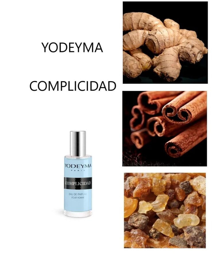 Парфюмерная мужская вода YODEYMA "Complicidad" 15 мл (пряный, женьшень, корица, мирра)