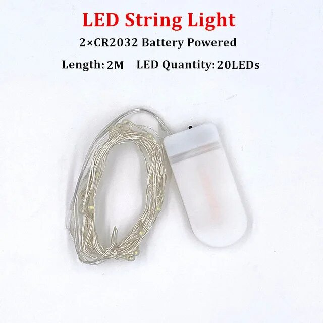 Струнная LED гирлянда ALLTRUE серебристого цвета Multicolor 2M 20LEDs