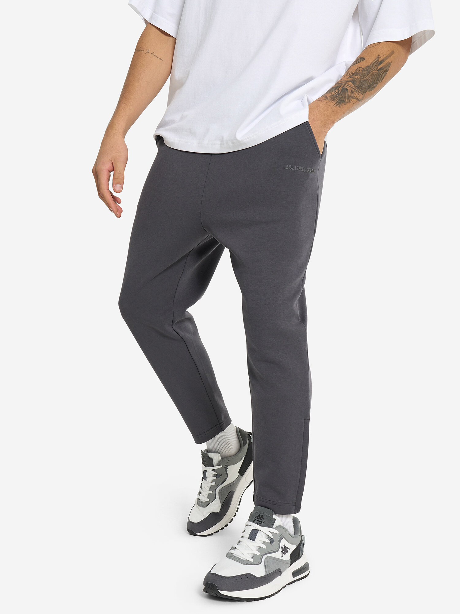 Брюки спортивные Kappa Sport Logo Men's Knitted pants размер 48/50 серый