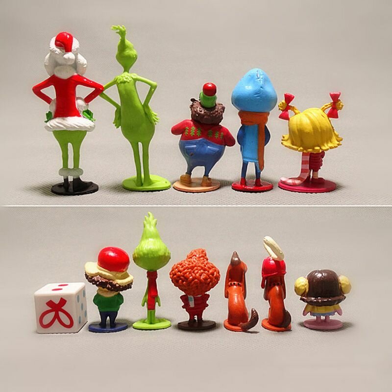 Фотографии Как Гринч украл Рождество Аниме Фигурки Игрушки для детей 12шт-Праздничные подарки