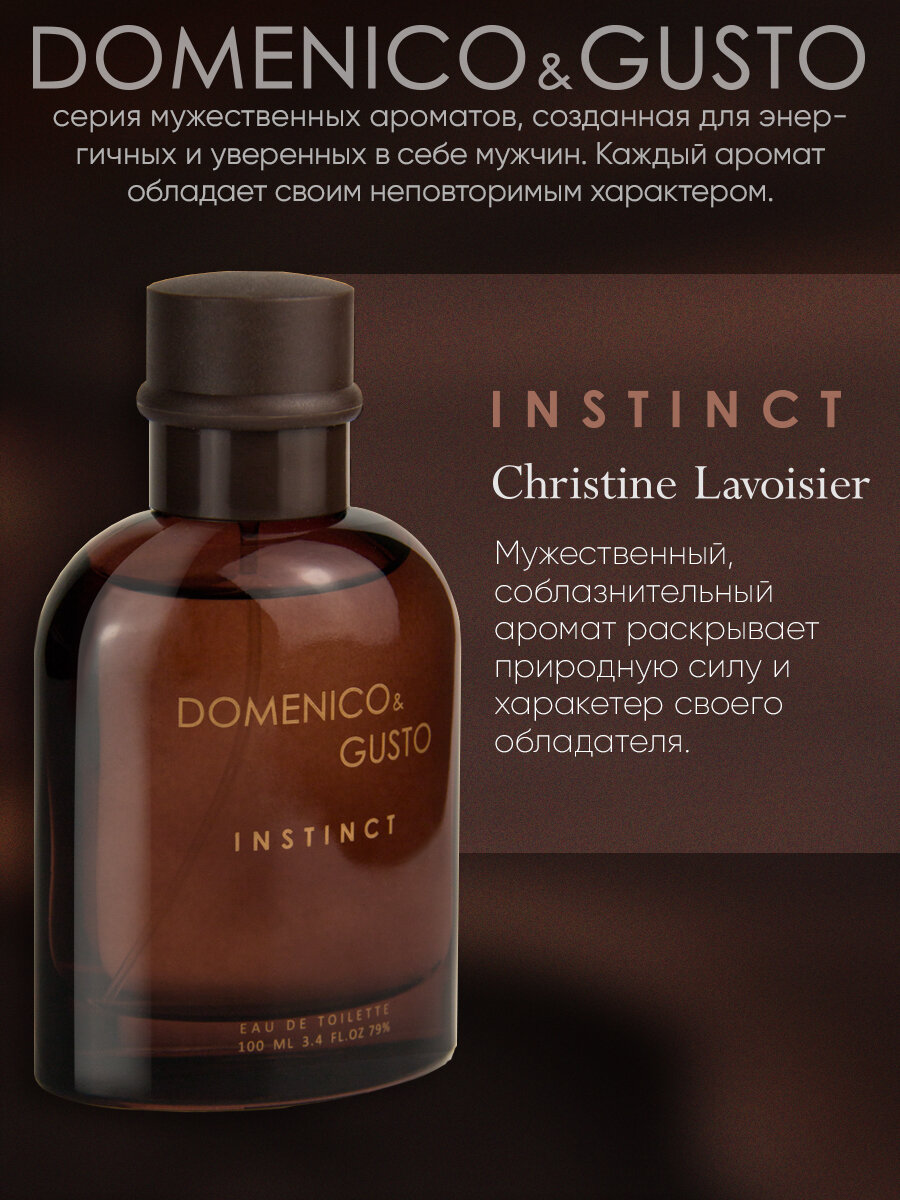 Domenico&Gusto Instinct , Доменико энд Густо Инстинкт, туалетная вода мужская, парфюм мужской, духи, древесный, пряный, — фото 1