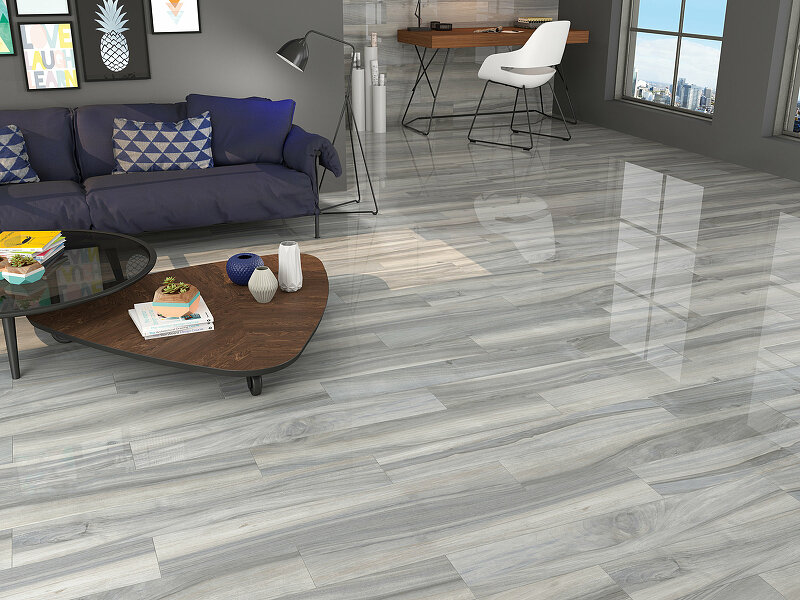 Керамогранит APE Time Blue Rect/Lev 20x114 - фото №3