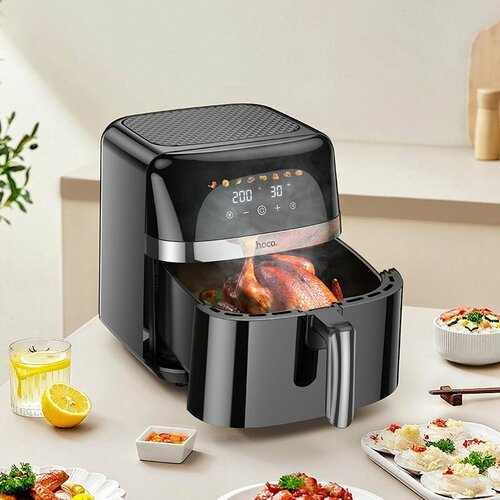 Аэрогриль HOCO HE20 Air Fryer 8 литров 1700W черный 7490₽