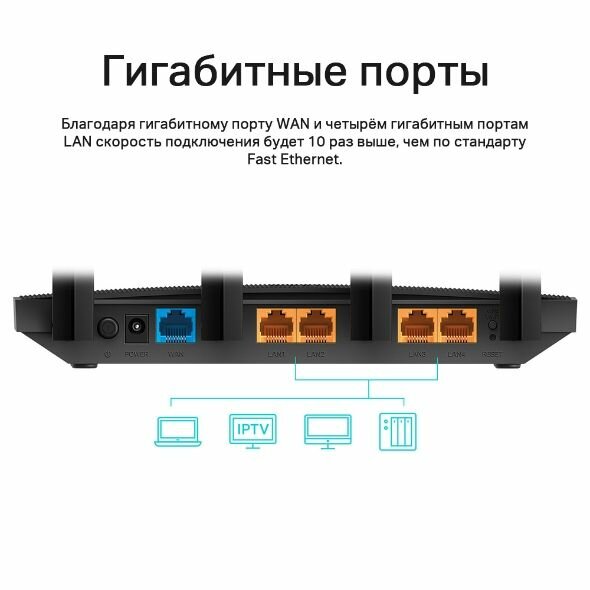 TP-Link Wi-Fi 5 роутер Archer C6 AC1200 v2, двухдиапазонный, гигабитный, с поддержкой Mesh — фото 1