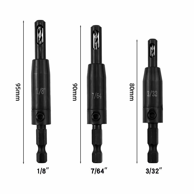 Самоцентрирующаяся петля, сверло для двери, окна, шкафа, 3Pcs