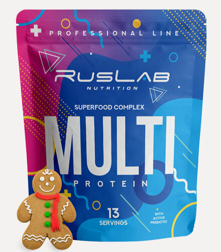 Изображение товара MULTI PROTEIN-многокомпонентный протеин, белковый коктейль для похудения (416 гр), имбирный пряник